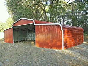 Regular Roof Style Horse Barn with Vertical Ends